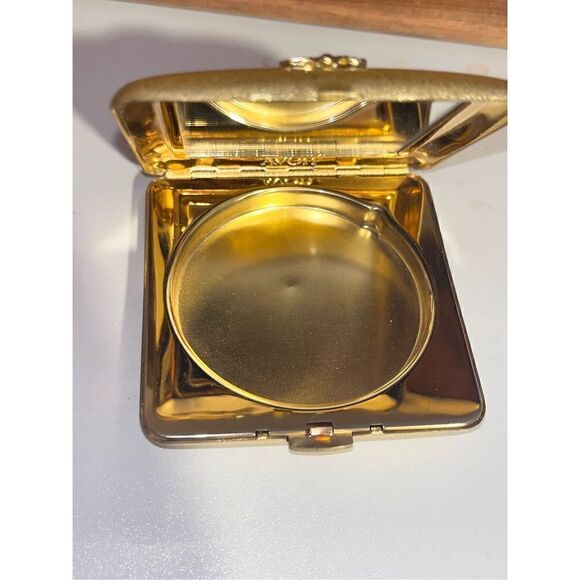 Gold compact glass complete snaps vintage two bottles - Picture 3 of 16